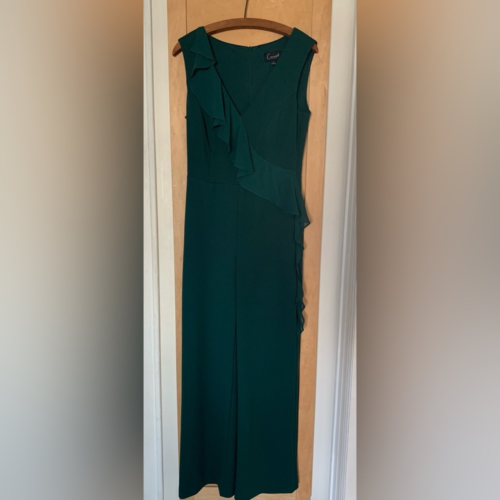 Women’s Connected Apparel Ruffle Drape Jumpsuit